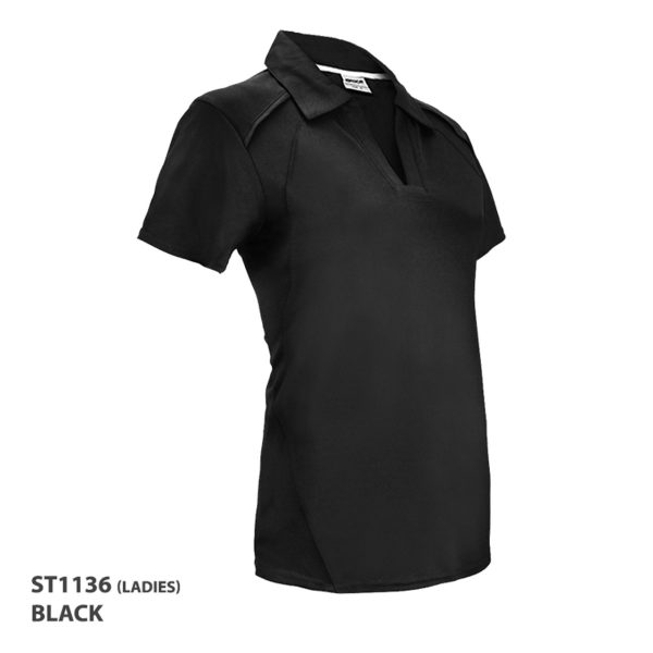 Staff Polo V Neck Black